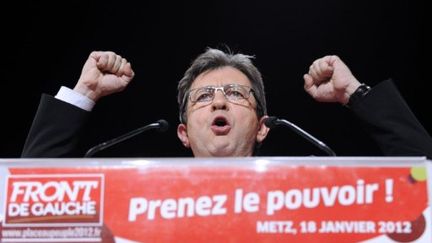 Jean Luc Mélenchon à Metz (19 janvier 2012) (JEAN-CHRISTOPHE VERHAEGEN / AFP)