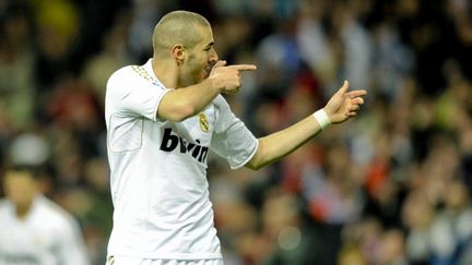 Karim Benzema, l'un des artilleurs de la Maison Blanche.  (PEDRO ARMESTRE / AFP)