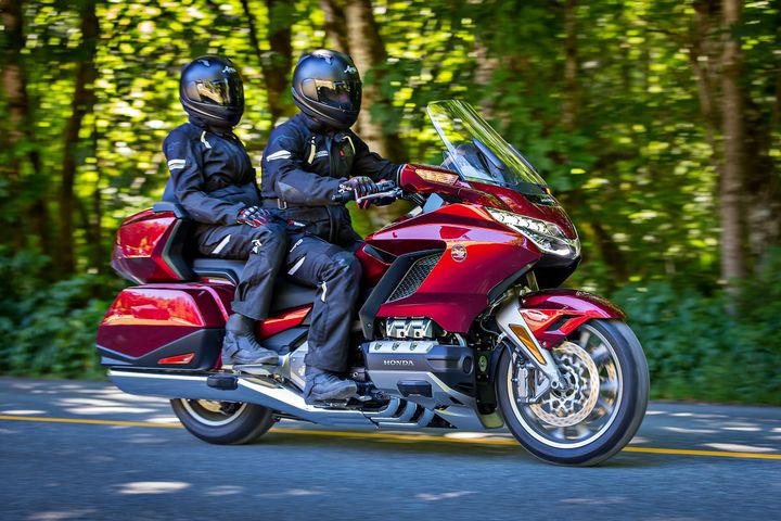 La Reine de la route demeure incontestablement la Honda Goldwing 1800. Ici le modèle 2018. (HONDA POUR FRANCE INFO)