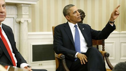 &nbsp; (Rencontre entre Benyamin Nethanyahu et Barack Obama en mars dernier. Le président américain demande un cessez-le-feu humanitaire immédiat et sans condition. © REUTERS/Jonathan Ernst)