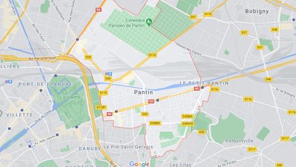 Une fillette a été grièvement blessée par balles alors qu'elle se trouvait en voiture avec son père, mardi 13 avril à Pantin (Seine-Saint-Denis). (GOOGLE MAPS)