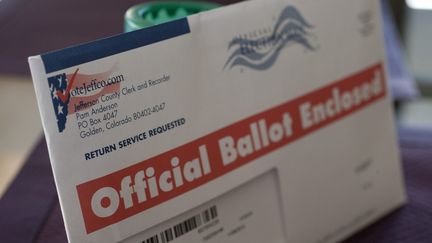 Une enveloppe pour le vote par correspondance pour la présidentielle de 2012 dans le Colorado. (MAXPPP)