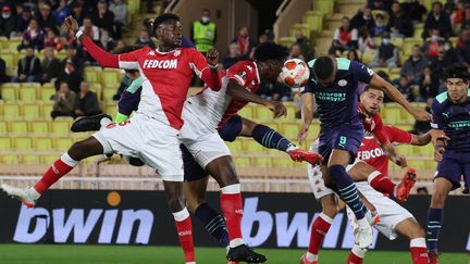 L'AS Monaco a concédé le match nul face au PSV Eindhoven.&nbsp; (VALERY HACHE / AFP)