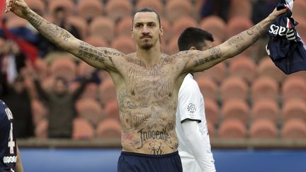 L'attaquant du PSG Zlatan Ibrahimovic au Parc des Princes, &agrave; Paris,&nbsp;le 14 f&eacute;vrier 2015. ( PHILIPPE WOJAZER / REUTERS)