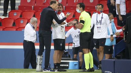 Zsolt Low (au centre), l'adjoint de Thomas Tuchel au PSG (JUAN SOLIZ / JUAN SOLIZ)