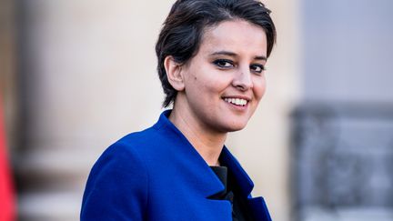 La ministre de l'Education nationale, Najat Vallaud-Belkacem, à la sortie de l'Elysée, à Paris, le 3 février 2016. (YANN KORBI / CITIZENSIDE / AFP)