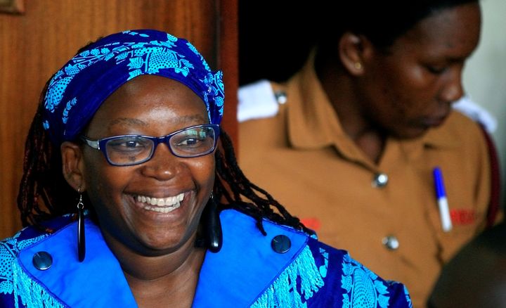 L'universitaire ougandaise Stella Nyanzi au tribunal de Buganda, à Kampala (Ouganda) le 25 avril 2017, pour avoir proféré des propos offensants envers le président Museveni sur sa page Facebook.&nbsp; (JAMES AKENA / X02107)