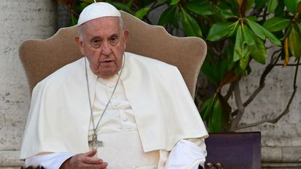 Pope Francis at the Basilica of Saint Mary Major on June 2, 2024 in Rome, Italy. (TIZIANA FABI / AFP)