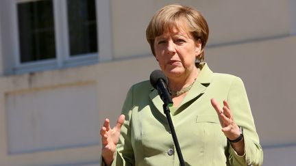 Angela Merkel au palais Meseberg &agrave; Berlin (Allemagne), le&nbsp;4 Juin 2015 (ADAM BERRY / AFP)