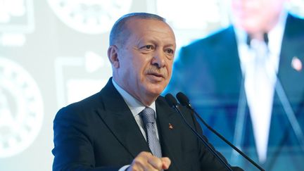 Le président turc, Recep Tayyip Erdogan, le 12 septembre 2020, à Ankara&nbsp;(Turquie). (MURAT KULA / ANADOLU AGENCY / AFP)