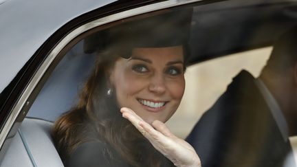 La duchesse de Cambridge, Kate Middleton, à Londres, le 1er avril 2018. (TOLGA AKMEN / AFP)