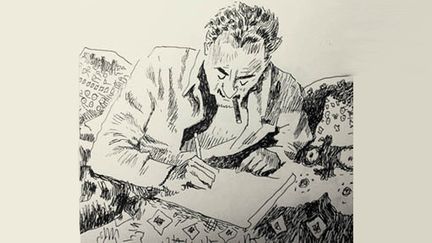 Romain Gary vu par Joann Sfar dans la réédition illustrée de "La Promesse de l'Aube".
 (Joann Sfar / Futuropolis)