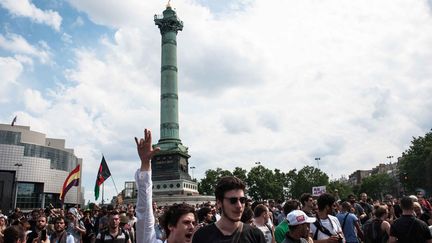 &nbsp; (Manifestation aux alentours de Bastille, à Paris, le 23 juin dernier, contre la loi Travail.  © Maxppp)