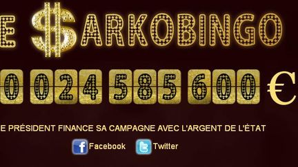 Le site "Sarkobingo" a été lancé jeudi 8 décembre (Capture d'écran)