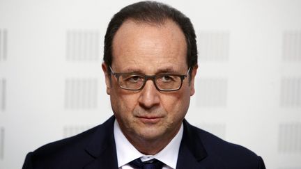 Fran&ccedil;ois Hollande prononce un discours, lors d'une visite au si&egrave;ge de la Ligue contre le cancer, &agrave; Paris, le 24 mars 2015. (THIBAULT CAMUS / AFP)