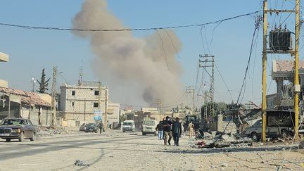 L'armée israélienne a mené d'intenses bombardements au Liban, notamment dans la ville de Baalbek, dans l'est du pays. (SULEIMAN AMHAZ / AFP)