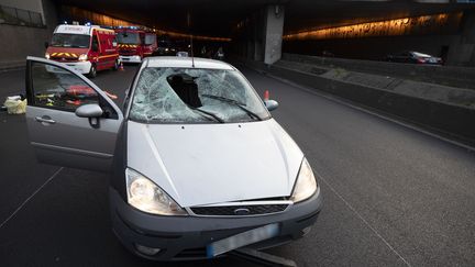 Un conducteur a heurté des pompiers en intervention sur le périphérique parisien, le 22 avril 2019. (CCH LEFÈVRE MICKAËL)