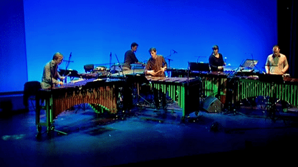 Les musisiens des Percussions Claviers de Lyon en répétition au théâtre de la Renaissance d'Oullins.
 (France 3)