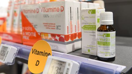 Des boites de comprimés de vitamine D. Photo d'illustration. (NICOLAS CREACH / MAXPPP)