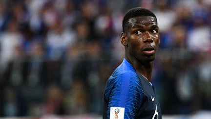 Le milieu de terrain Paul Pogba lors de la demi-finale de la Coupe du monde entre la France et la Belgique, à Saint-Pétersbourg (Russie), le 10 juillet 2018. (ALEXANDER VILF / AFP)