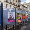 Des panneaux électoraux pour les élections européennes, le 30 mai 2024 à Paris. (RICCARDO MILANI / HANS LUCAS / AFP)