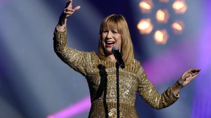 La chanteuse Stone (de son vrai nom Annie Gautrat) en spectacle au Zénith de Nancy (Meurthe-et-Moselle), le 19 janvier 2018. (MAXPPP)