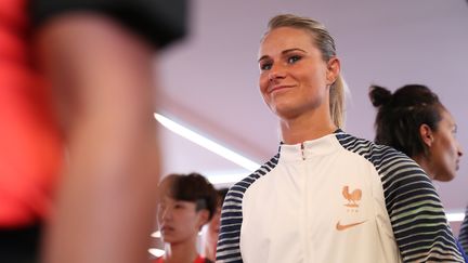 La capitaine des Bleues, Amandine Henry, lors du match d'ouverture de la Coupe du monde féminine 2019 contre la Corée du Sud, le 7 juin au Parc des Princes, à Paris. (CATHERINE IVILL / FIFA)