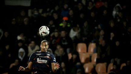 Christopher Jullien lors de Lorient-Montpellier en Ligue 1, le 29 décembre 2022. (LOIC VENANCE / AFP)