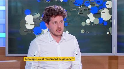 Julien Bayou, secrétaire national d'EELV, le 31 août 2021, dans "24h politique" sur la chaîne franceinfo&nbsp; (FRANCEINFO)