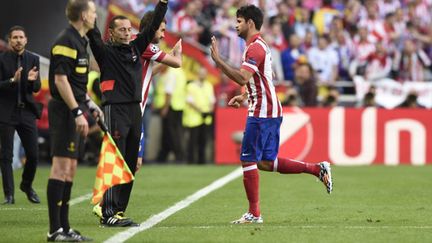 Diego Costa (Atletico Madrid) sort sur blessure (FRANCK FIFE / AFP)