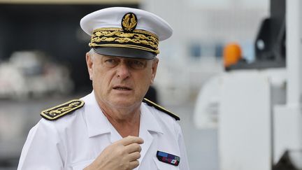 François-Xavier Bieuville, préfet de Mayotte, le 19 décembre 2024 après le passage du cyclone Chido (LUDOVIC MARIN / POOL AFP)