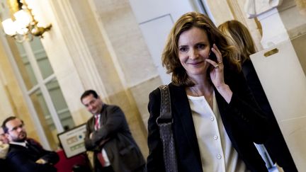 Nathalie Kosciusko-Morizet quitte l'Assembl&eacute;e nationale, &agrave; Paris, le 25 novembre 2014. (AURÉLIEN MORISSARD / CITIZENSIDE / AFP)