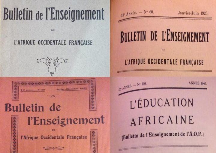 Couvertures du Bulletin de l’Enseignement en AOF/l’Éducation africaine.  (Auteurs, Author provided)