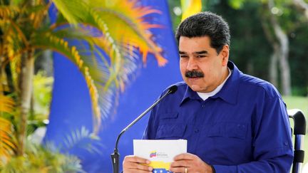 Le président du Vénézuela, Nicolas Maduro, à Caracas, le 21 mars 2021.&nbsp; (JHONN ZERPA / VENEZUELAN PRESIDENCY / AFP)