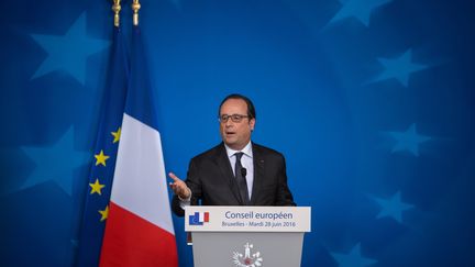 François Hollande, à Bruxelles, le 28 juin 2016. (IRINA KALASHNIKOVA / SPUTNIK)