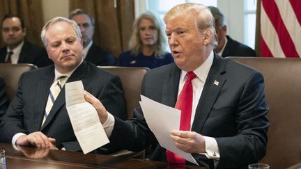 Donald Trump, le 2 janvier 2019, à Washington. (NICHOLAS KAMM / AFP)