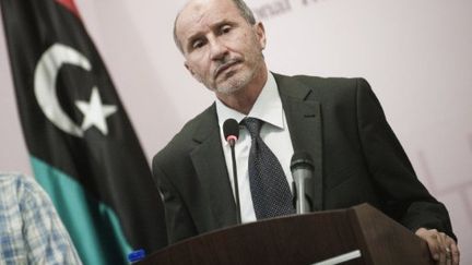 M.Abdeljalil, président de la CNT, lors d'une conférence de presse, à Benghazi, le 30 juillet 2011 (AFP/GIANLUIGI GUERCIA)