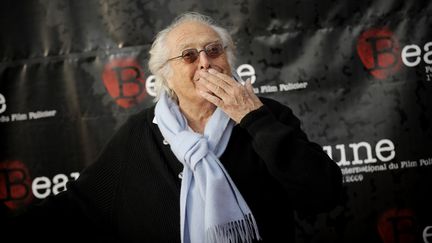 Le cin&eacute;aste Georges Lautner, au festival du film policier, &agrave; Beaune (C&ocirc;te d'Or), le 1er avril 2009. (JEFF PACHOUD / AFP)