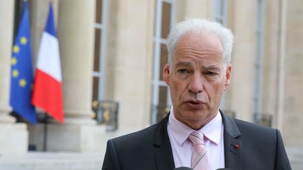 Le président de l'Union des entreprises de proximité, à l'Élysée, le 12 octobre 2017. (LUDOVIC MARIN / AFP)