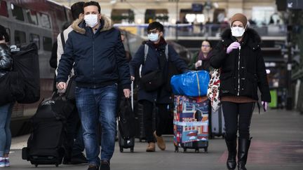 Gare du Nord à Paris, le 17 mars 2020 (illustration). (ALEXIS SCIARD / MAXPPP)