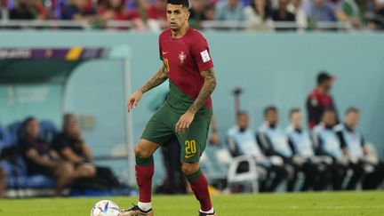 Joao Cancelo lors du match de la Coupe du monde entre le Portugal et le Ghana au stade 974 de Doha, le 26 novembre 2022. (JOSE BRETON / NURPHOTO)