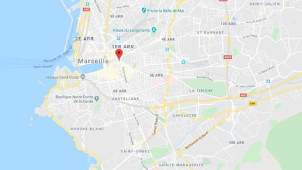 La femme a été sauvée&nbsp;sur le marché des Capucins au coeur du quartier de Noailles, à Marseille. (GOOGLE MAPS)