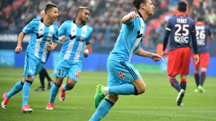 Florian Thauvin, auteur d'un triplé et homme du match (JEAN-FRANCOIS MONIER / AFP)