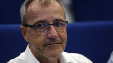 Jean-Guy Talamoni, ancien président de l'Assemblée de Corse, le 18 septembre 2021. (PASCAL POCHARD-CASABIANCA / AFP)