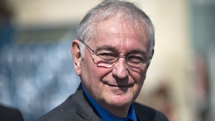 Le candidat &agrave; la pr&eacute;sidentielle Jacques Cheminade, le 29 mars 2012 &agrave; Montpellier (H&eacute;rault). (FRED DUFOUR / AFP)