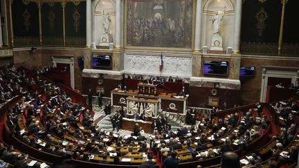 A l'Assemblée nationale, le 19 décembre 2017. (PATRICK KOVARIK / AFP)