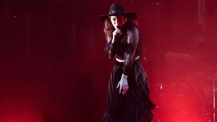 Lorde sur la scène de l'Alexandra Palace à Londres (27 septembre 2017)
 (Richard Isaac / Shutterst / SIPA)