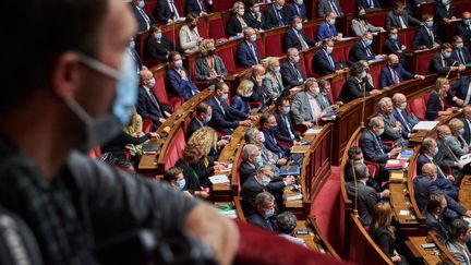 L'Assemblée nationale lors des questions au gouvernement, le 20 octobre 2020. (ANTONIN BURAT / AFP)