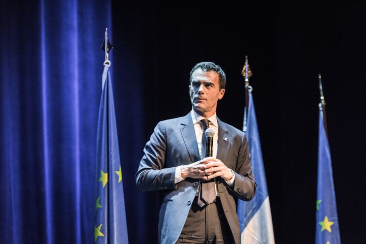 Sandro Gozi lors d'un meeting de la liste LREM à Paris, le 6 mai 2019. (KARINE PIERRE / HANS LUCAS / AFP)