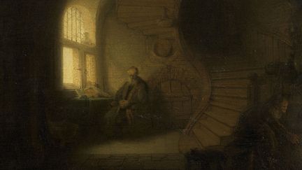 Un détail de "Philosophe en méditation" Rembrandt (1632)
 (RMN-Grand Palais (musée du Louvre) / Tony Querrec)